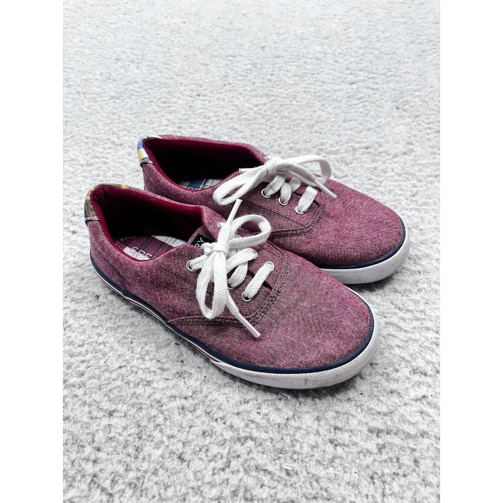 Sperry Sneaker Boys 2.5 Red Top Slider Low-Top Casual - Picture 2 of 8